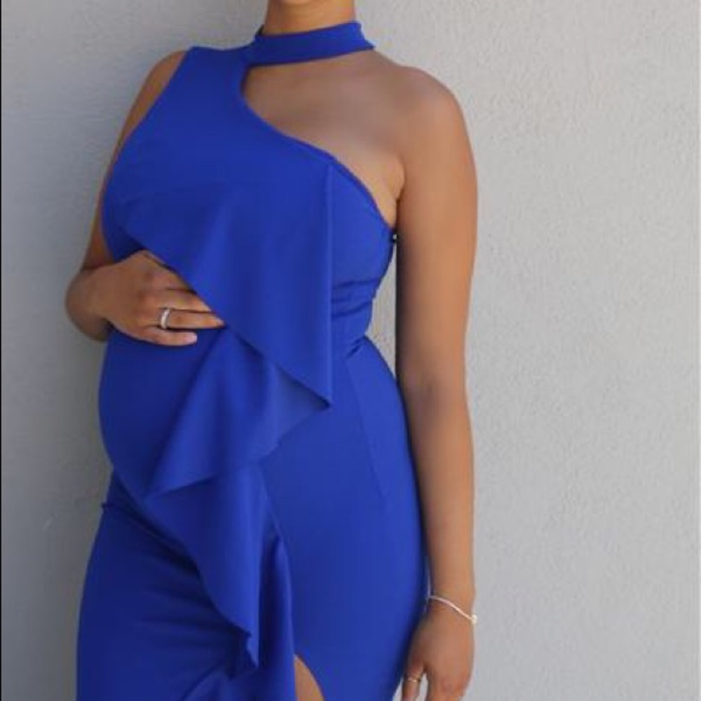 Blue Maternity Cocktail Dress